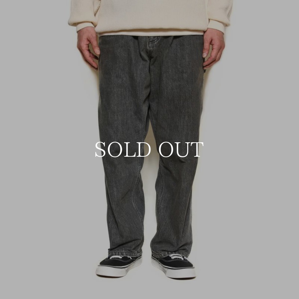 画像9: CALEE  VINTAGE REPRODUCT DENIM PAINTER PANTS ＜UB＞ (USED BLACK) (9)