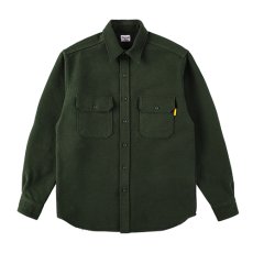 画像1: STANDARD CALIFORNIA  SD Heavy Chamois Cloth Shirt (Green) (1)