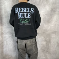 画像6: CALEE  "REBELS RULE" CREW NECK SW (ORANGE) (6)