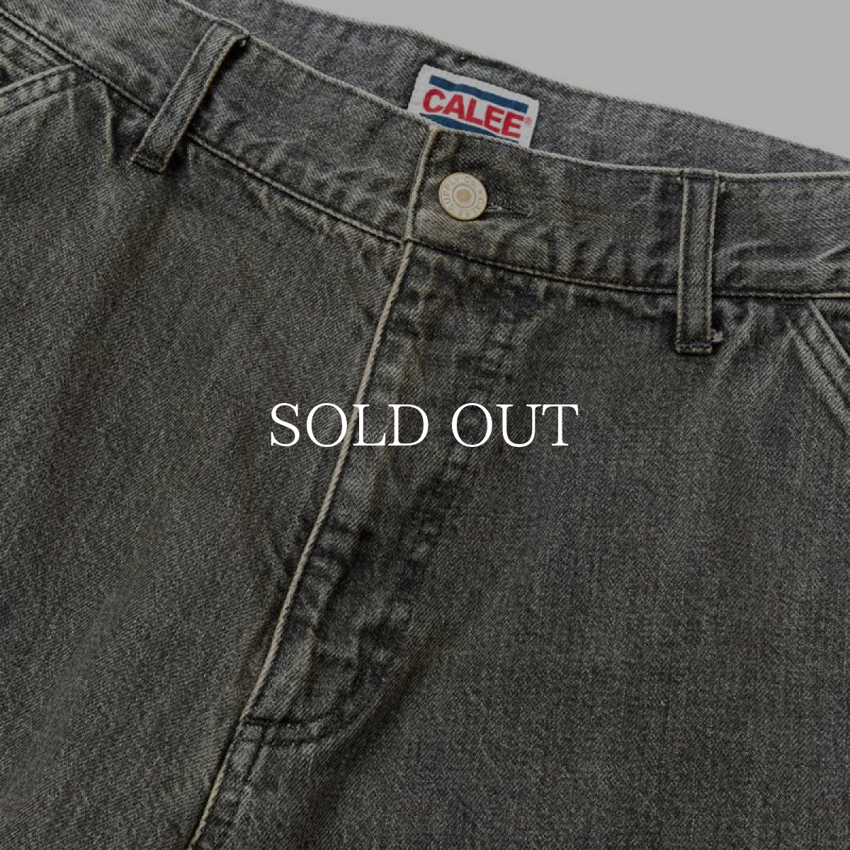 画像3: CALEE  VINTAGE REPRODUCT DENIM PAINTER PANTS ＜UB＞ (USED BLACK) (3)