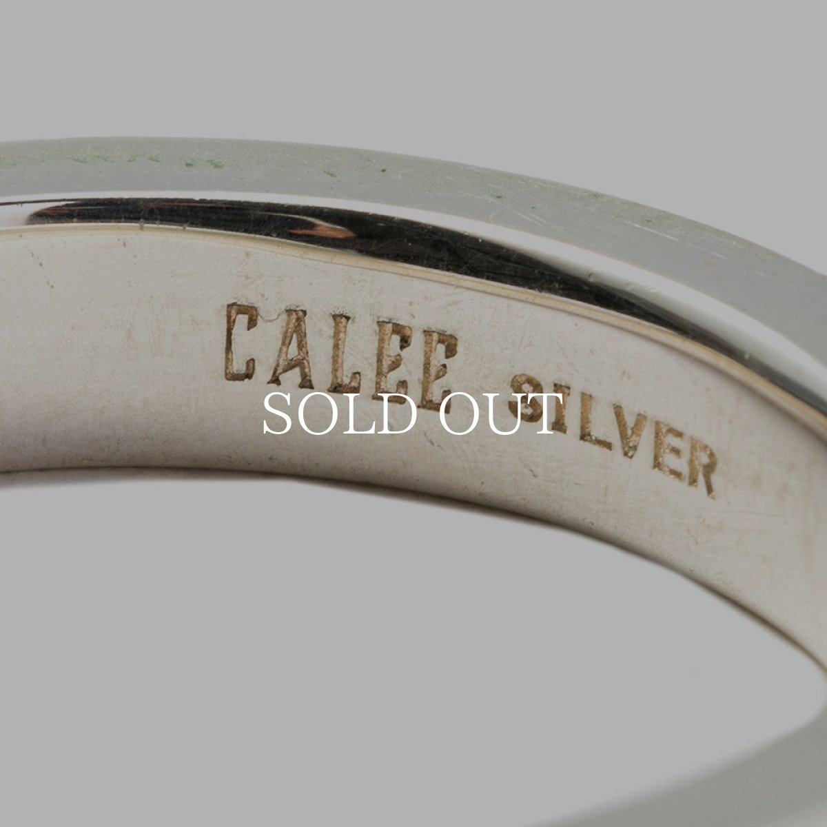 画像3: CALEE  STUDS SILVER NARROW RING (Silver) (3)