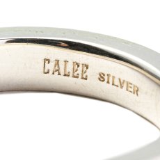 画像3: CALEE  STUDS SILVER NARROW RING (Silver) (3)