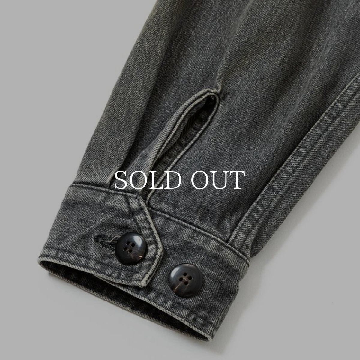 画像6: CALEE  VINTAGE REPRODUCT DENIM SWINGTOP <UB > (USED BLACK) (6)