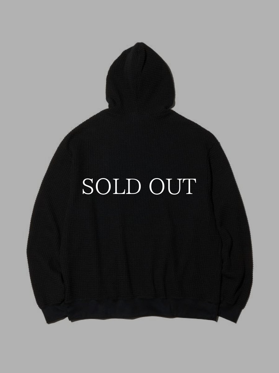 画像2: RADIALL  BIG WAFFLE - HOODIE SWEATSHIRT L/S (Black) (2)