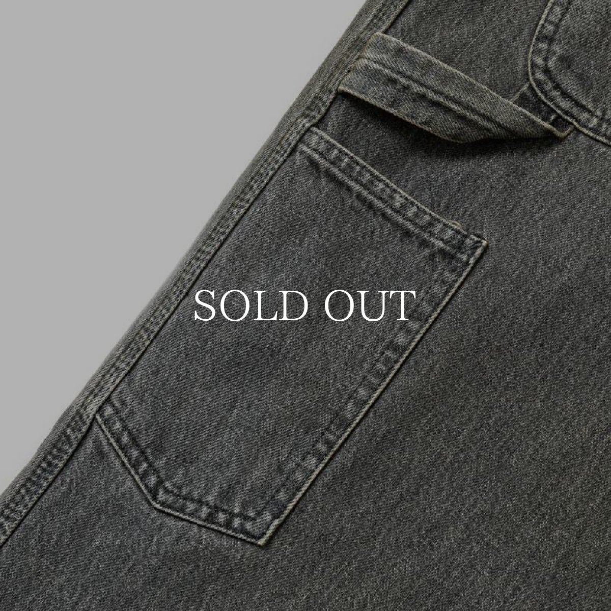 画像8: CALEE  VINTAGE REPRODUCT DENIM PAINTER PANTS ＜UB＞ (USED BLACK) (8)