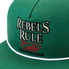 画像4: CALEE  "REBELS RULE" TRUCKER CAP (GREEN) (4)