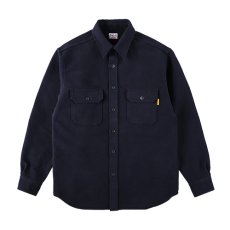 画像1: STANDARD CALIFORNIA  SD Heavy Chamois Cloth Shirt (Navy) (1)