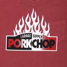 画像3: PORKCHOP GARAGE SUPPLY  FIRE BLOCK POCKET TEE (CRIMSON RED) (3)