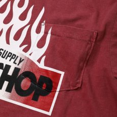 画像5: PORKCHOP GARAGE SUPPLY  FIRE BLOCK POCKET TEE (CRIMSON RED) (5)