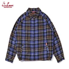 画像1: COOKMAN  Delivery Jacket Woolmix Tartan Scottish Navy (Navy) (1)