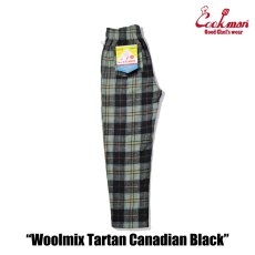 画像2: COOKMAN  Chef Pants Woolmix Tartan Canadian Black (Black) (2)