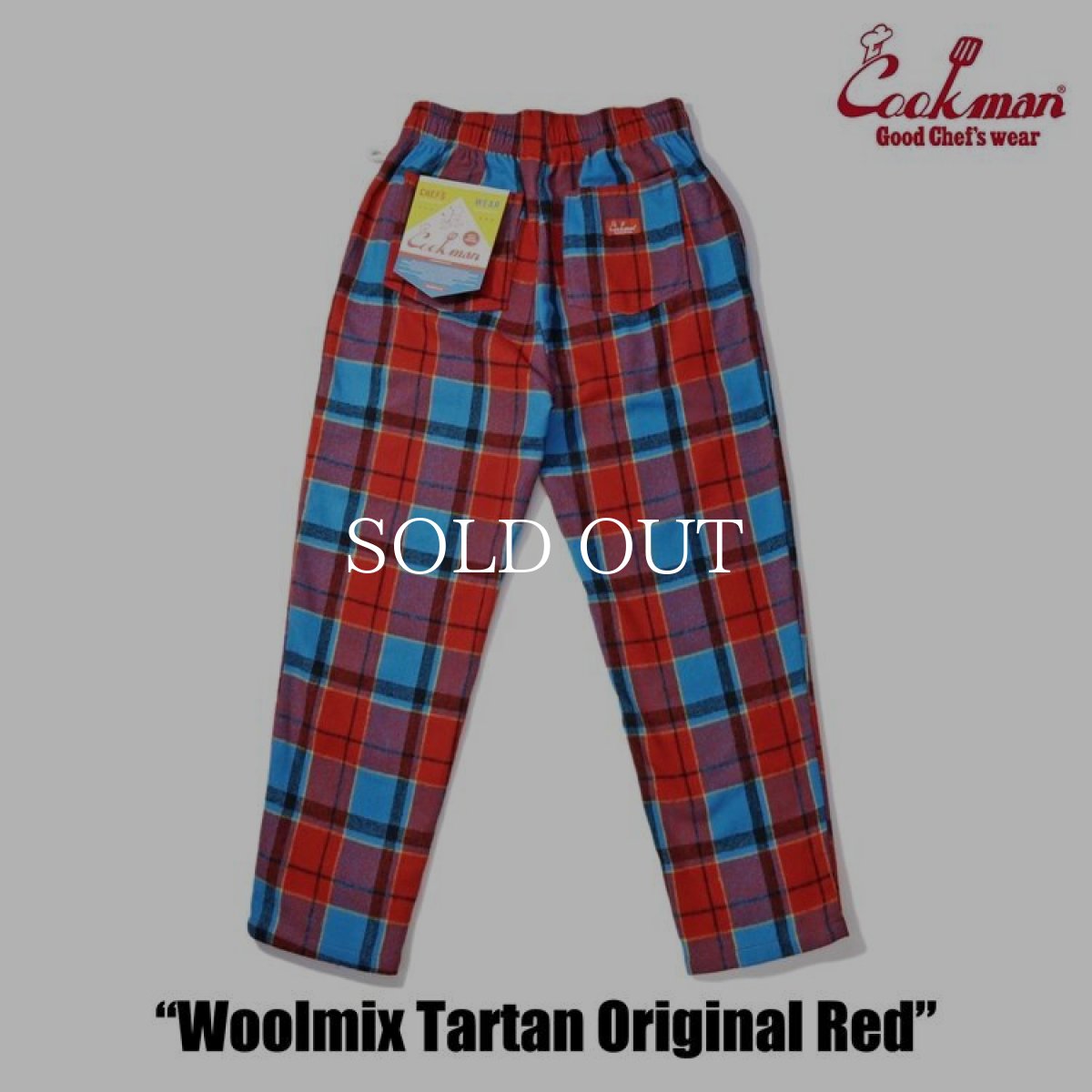 画像4: COOKMAN  Chef Pants Woolmix Tartan Original Red (Red) (4)