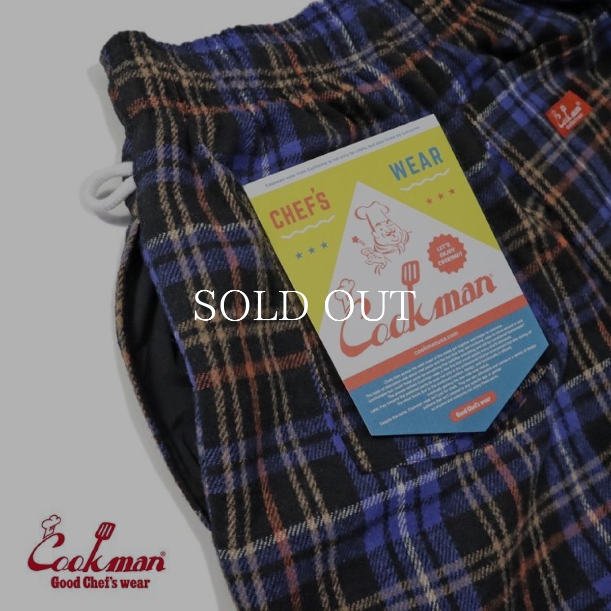 画像11: COOKMAN  Chef Pants Woolmix Tartan Scottish Navy (Navy) (11)
