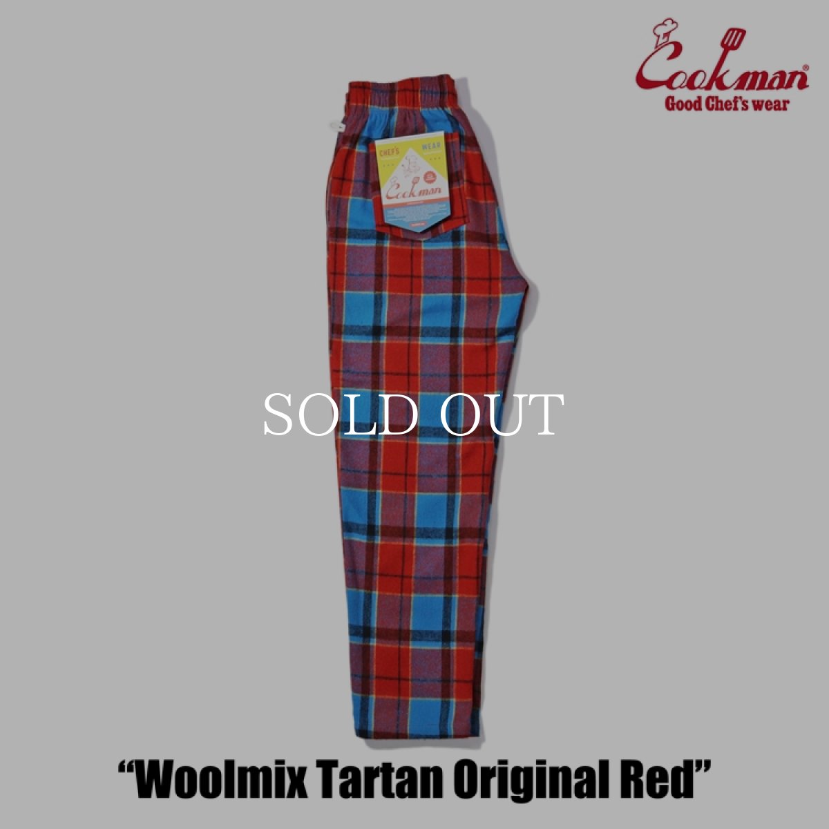 画像3: COOKMAN  Chef Pants Woolmix Tartan Original Red (Red) (3)
