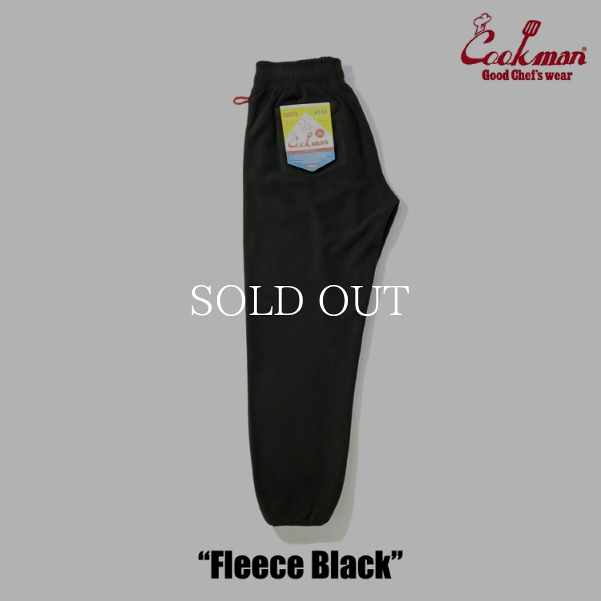 画像2: COOKMAN  Chef Pants Fleece Black (Black) (2)