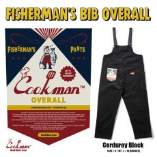 画像1: COOKMAN  Fisherman's Bib Overall Corduroy Black (Black) (1)
