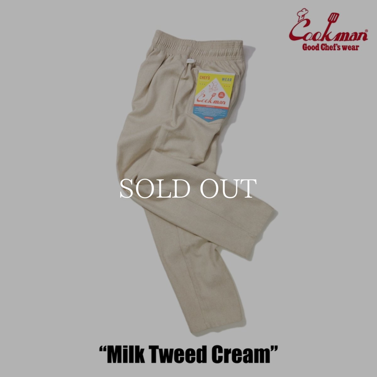 画像3: COOKMAN  Chef Pants Milk Tweed Cream (Cream) (3)