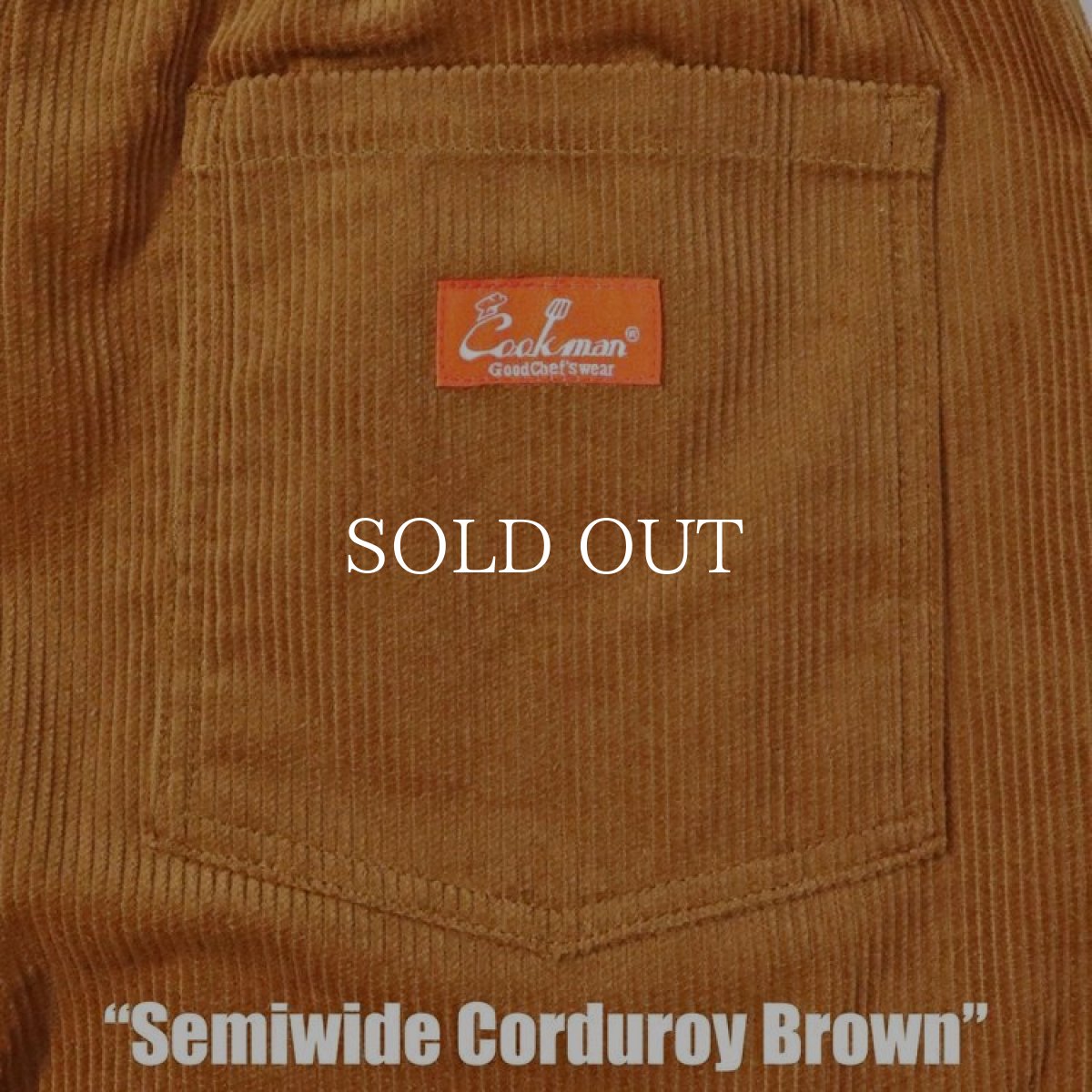 画像7: COOKMAN  Chef Pants Semiwide Corduroy Brown (Brown) (7)