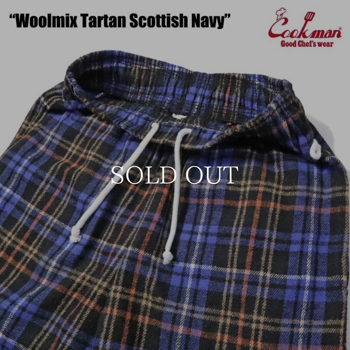 画像8: COOKMAN  Chef Pants Woolmix Tartan Scottish Navy (Navy) (8)