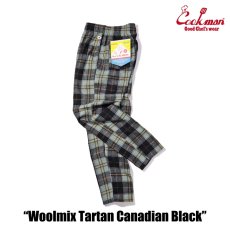 画像5: COOKMAN  Chef Pants Woolmix Tartan Canadian Black (Black) (5)