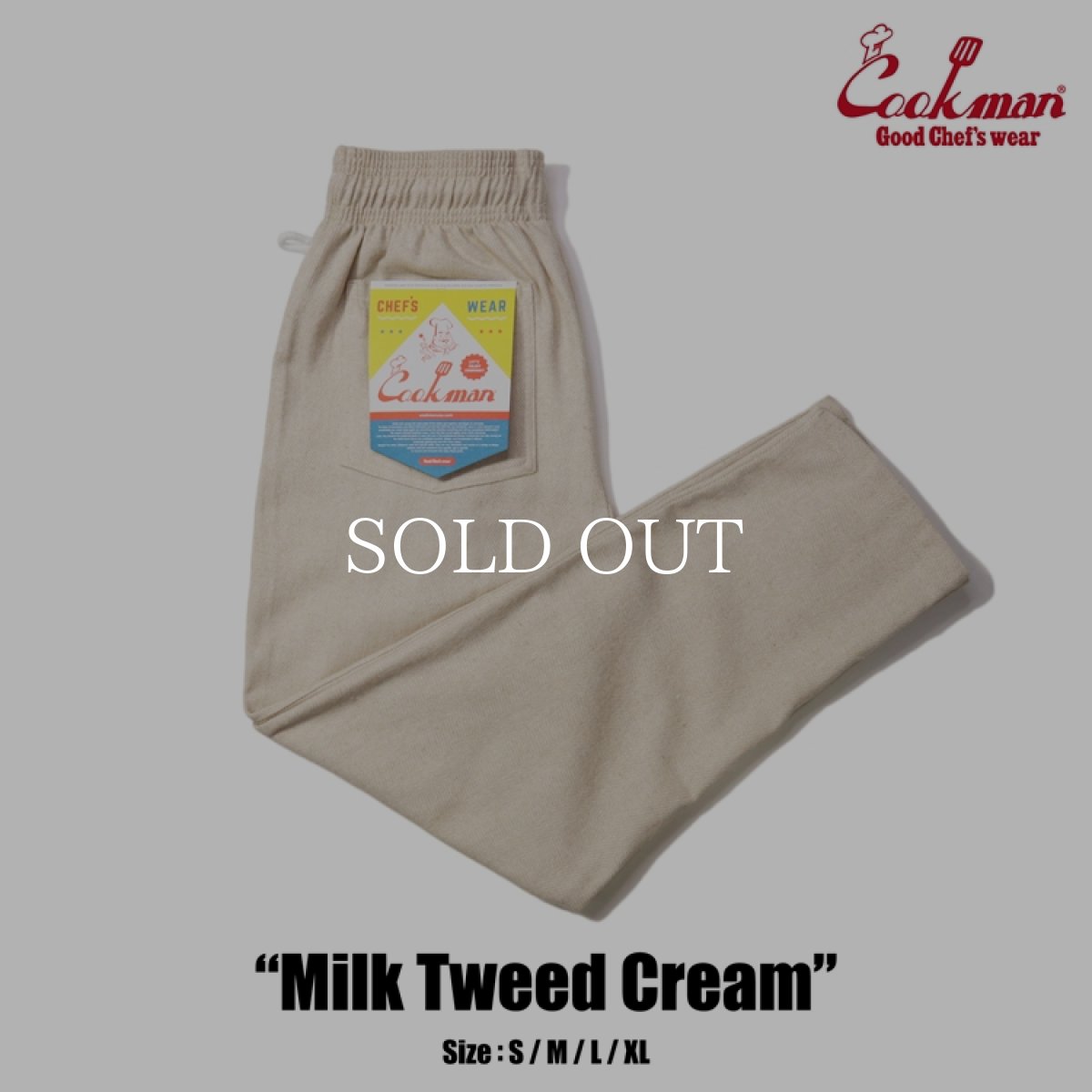 画像1: COOKMAN  Chef Pants Milk Tweed Cream (Cream) (1)