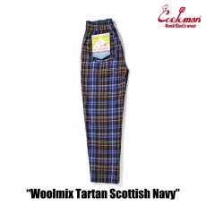 画像2: COOKMAN  Chef Pants Woolmix Tartan Scottish Navy (Navy) (2)