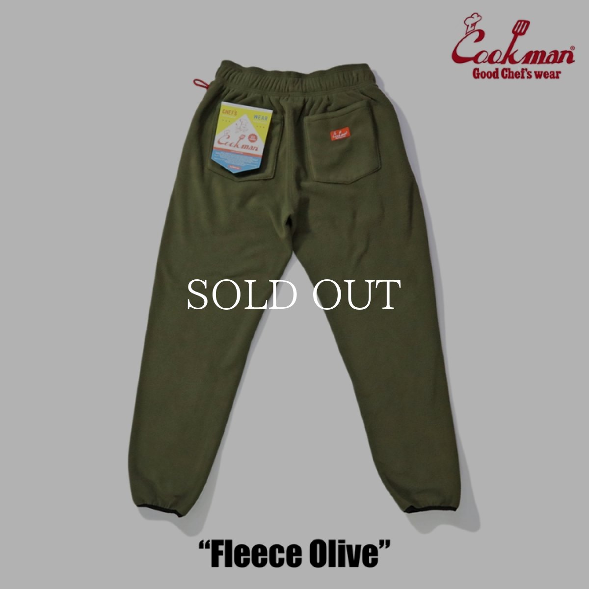 画像3: COOKMAN  Chef Pants Fleece Olive (Olive Green) (3)