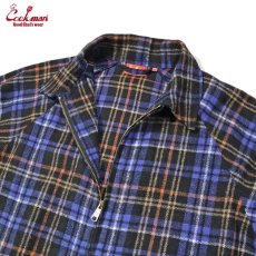 画像2: COOKMAN  Delivery Jacket Woolmix Tartan Scottish Navy (Navy) (2)