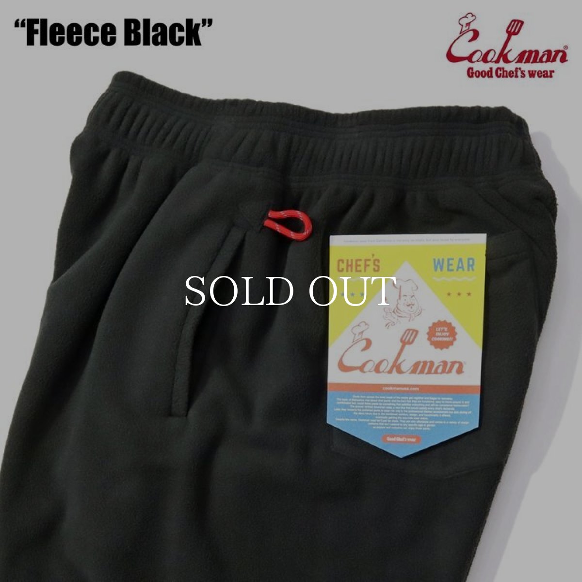画像4: COOKMAN  Chef Pants Fleece Black (Black) (4)