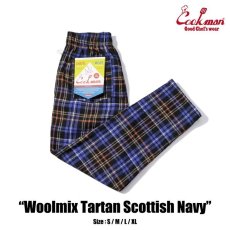 画像1: COOKMAN  Chef Pants Woolmix Tartan Scottish Navy (Navy) (1)