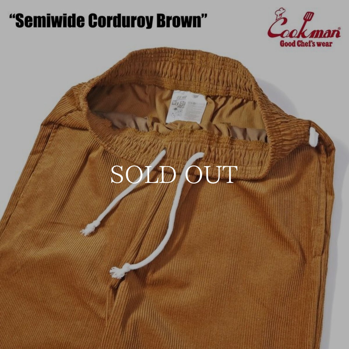 画像5: COOKMAN  Chef Pants Semiwide Corduroy Brown (Brown) (5)