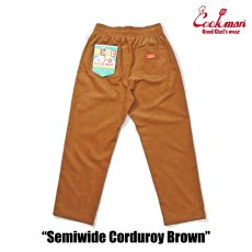 画像4: COOKMAN  Chef Pants Semiwide Corduroy Brown (Brown) (4)