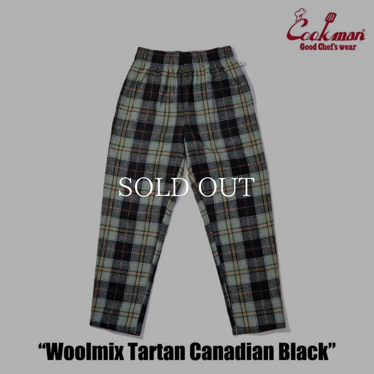 画像7: COOKMAN  Chef Pants Woolmix Tartan Canadian Black (Black) (7)