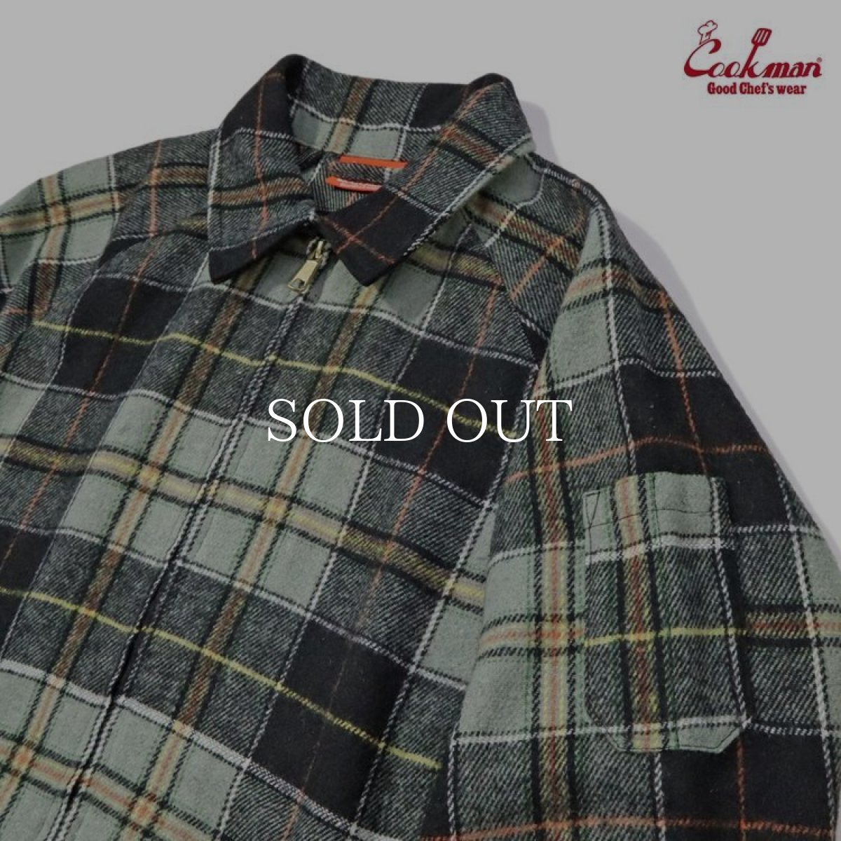 画像3: COOKMAN  Delivery Jacket Woolmix Tartan Canadian Black (Black) (3)