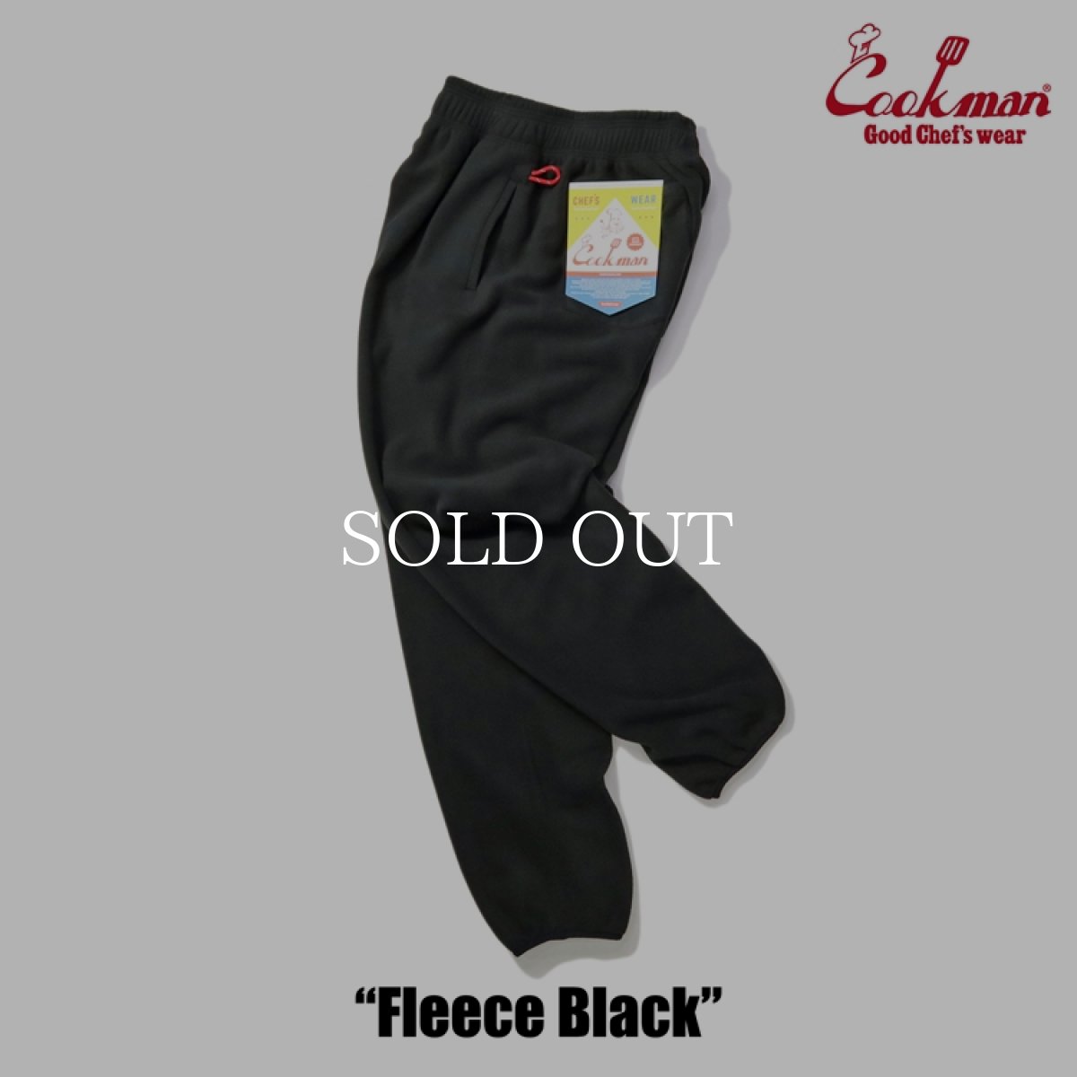 画像7: COOKMAN  Chef Pants Fleece Black (Black) (7)