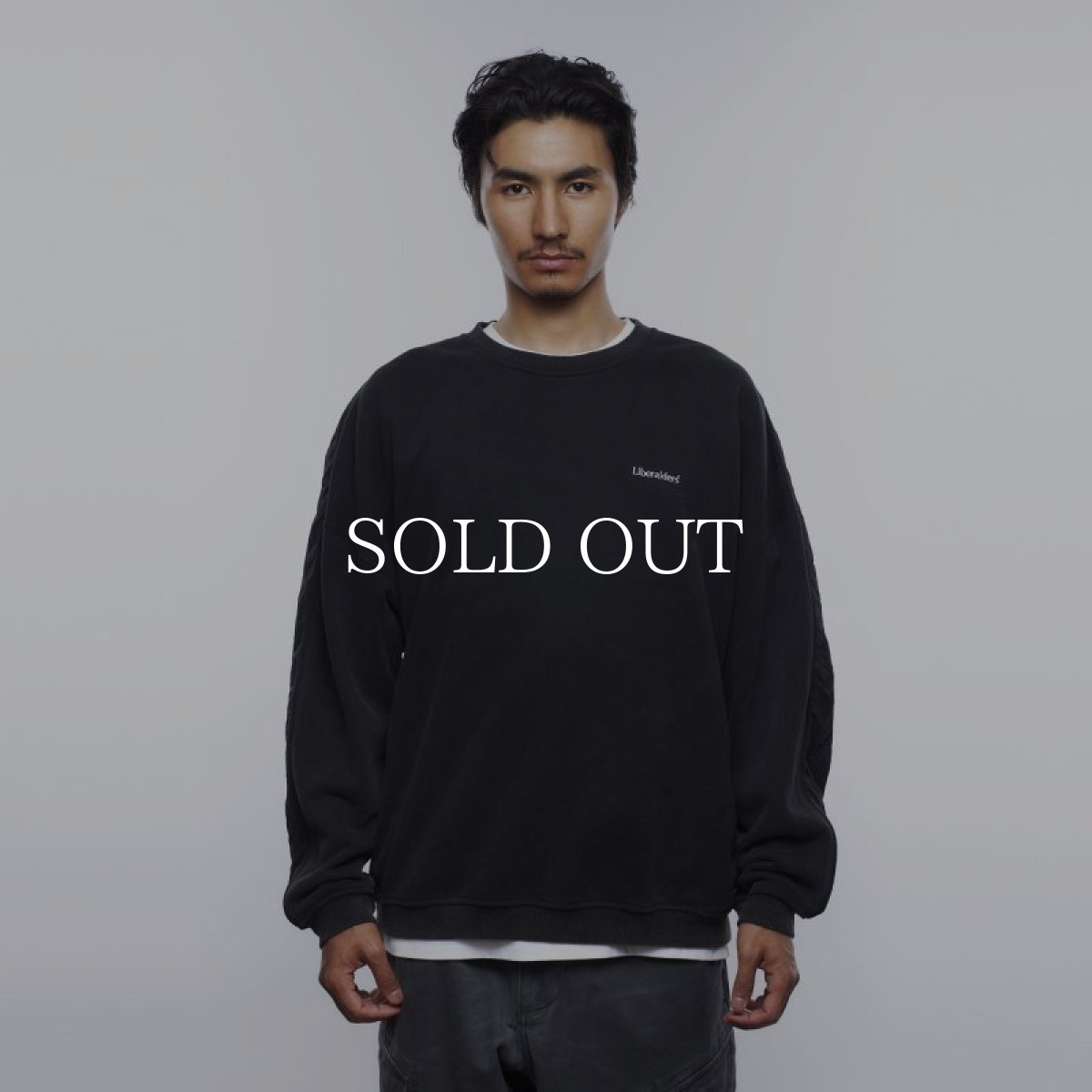 画像7: Liberaiders  COTTON FLEECE QUILTED CREWNECK II (BLACK) (7)