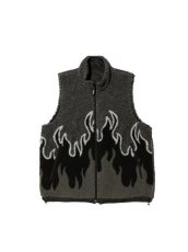 画像1: RADIALL  FLAMES - ZIP UP VEST (Heather Gray) (1)