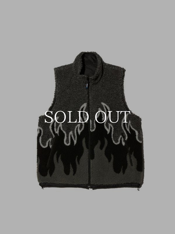 RADIALL FLAMES - ZIP UP VEST (Heather Gray) RAD-23AW-JK005 公式通販