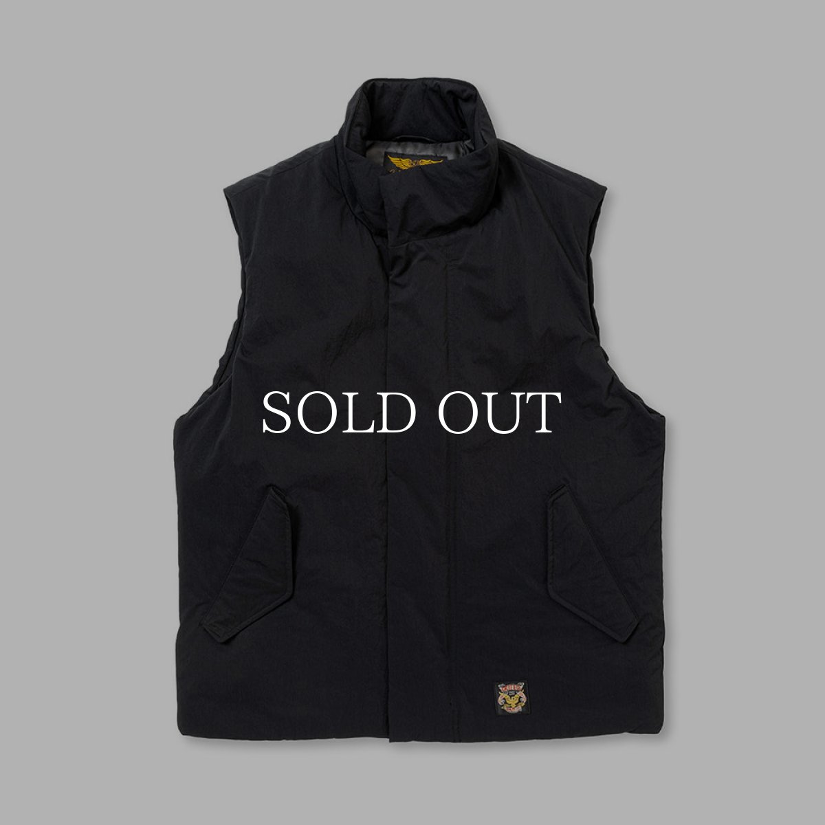 画像1: CALEE  N/T UTILITY PADDED WAIST COAT (BLACK) (1)