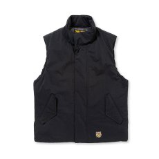 画像1: CALEE  N/T UTILITY PADDED WAIST COAT (BLACK) (1)