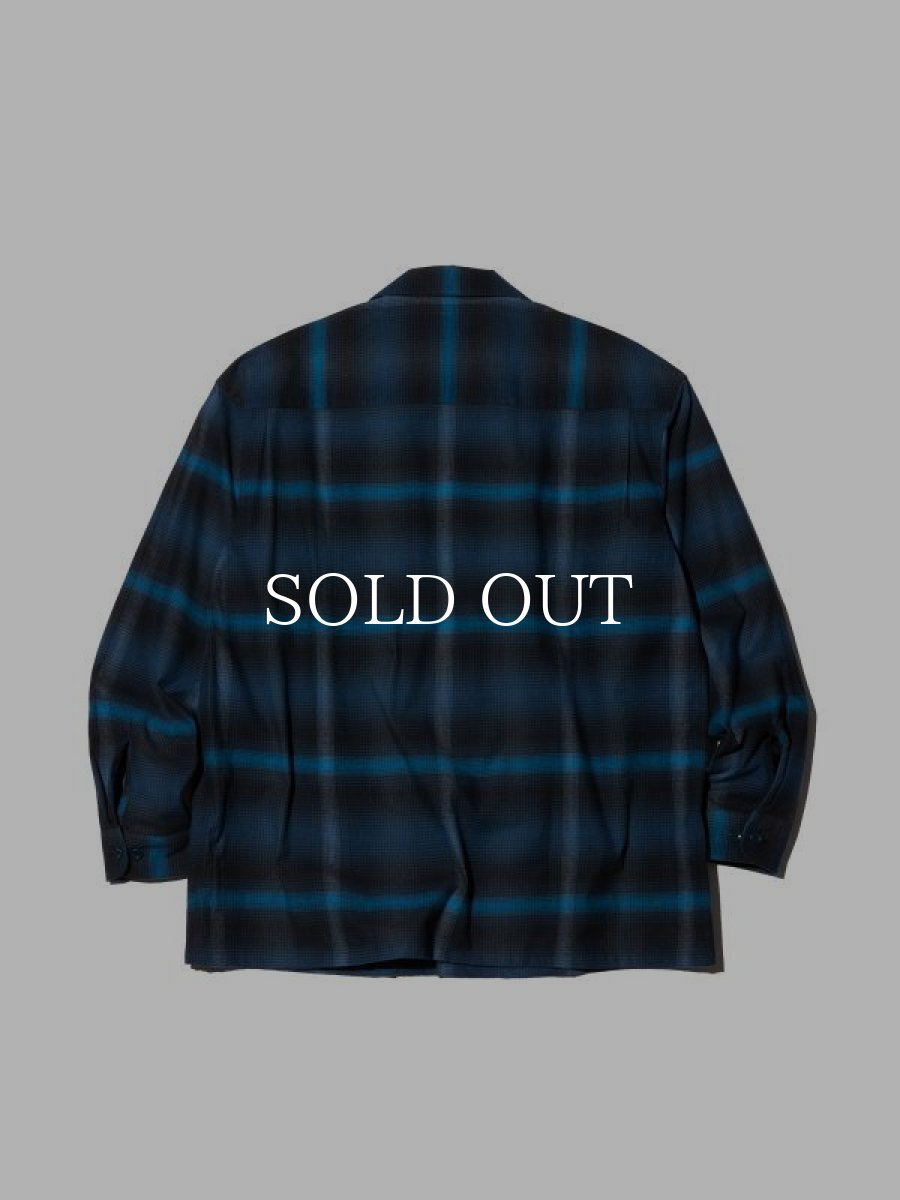 画像2: RADIALL  BOULEVARD - OPEN COLLARED SHIRT L/S (Navy) (2)