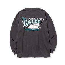 画像2: CALEE  AEROKNOT OLD SIGN BOARD L/S SW TEE ＜NATURALLY PAINT DESIGN＞ (CHARCOAL) (2)