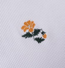 画像3: SON OF THE CHEESE  Flower embroidery Thermal (WHITE) (3)