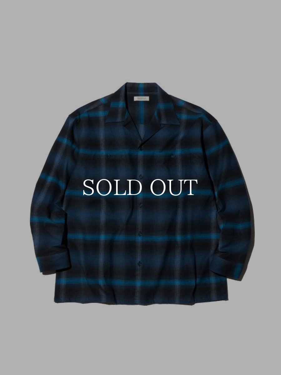 画像1: RADIALL  BOULEVARD - OPEN COLLARED SHIRT L/S (Navy) (1)