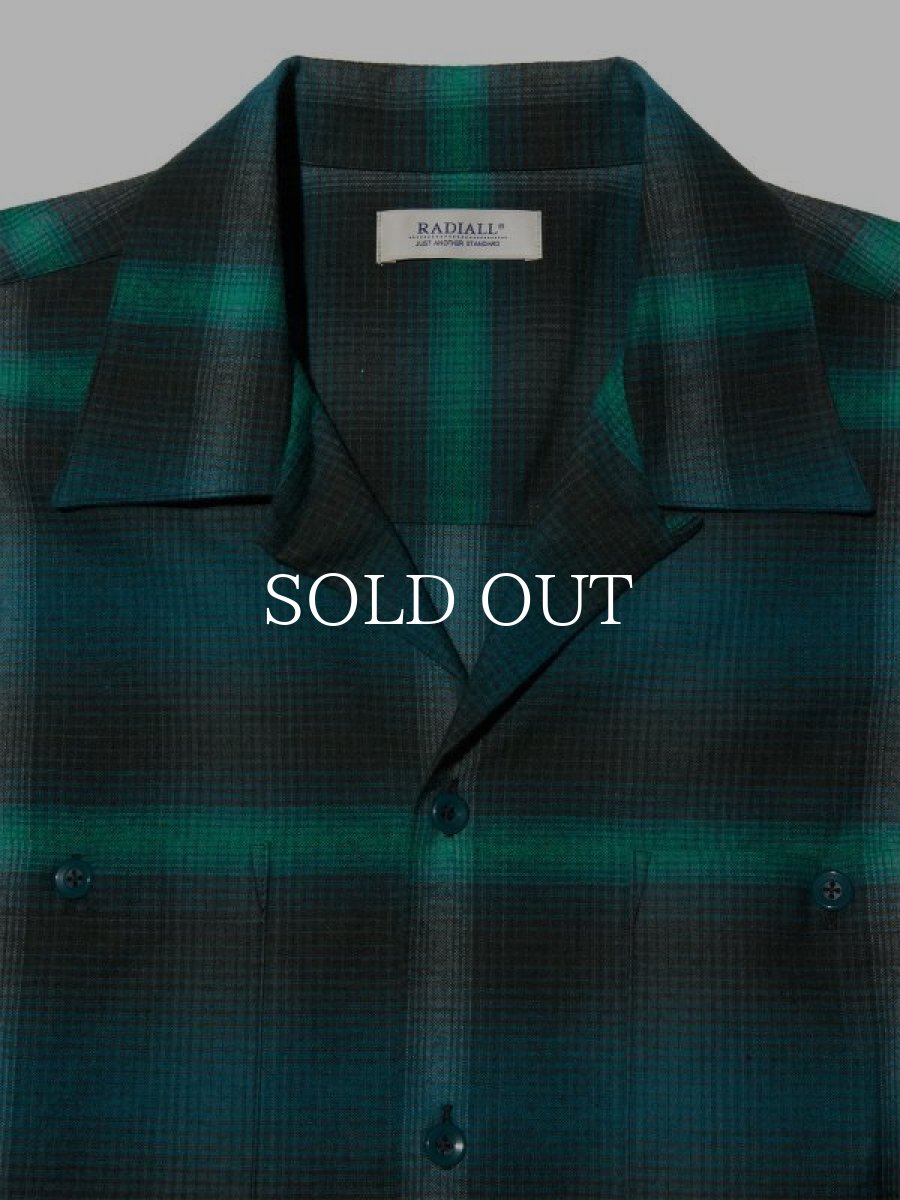 画像3: RADIALL  BOULEVARD - OPEN COLLARED SHIRT L/S (Bottle Green) (3)