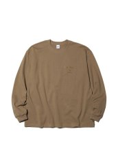 画像1: RADIALL  HOTBOX - CREW NECK T-SHIRT L/S (Taupe) (1)