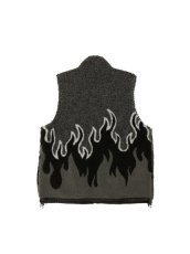 画像2: RADIALL  FLAMES - ZIP UP VEST (Heather Gray) (2)