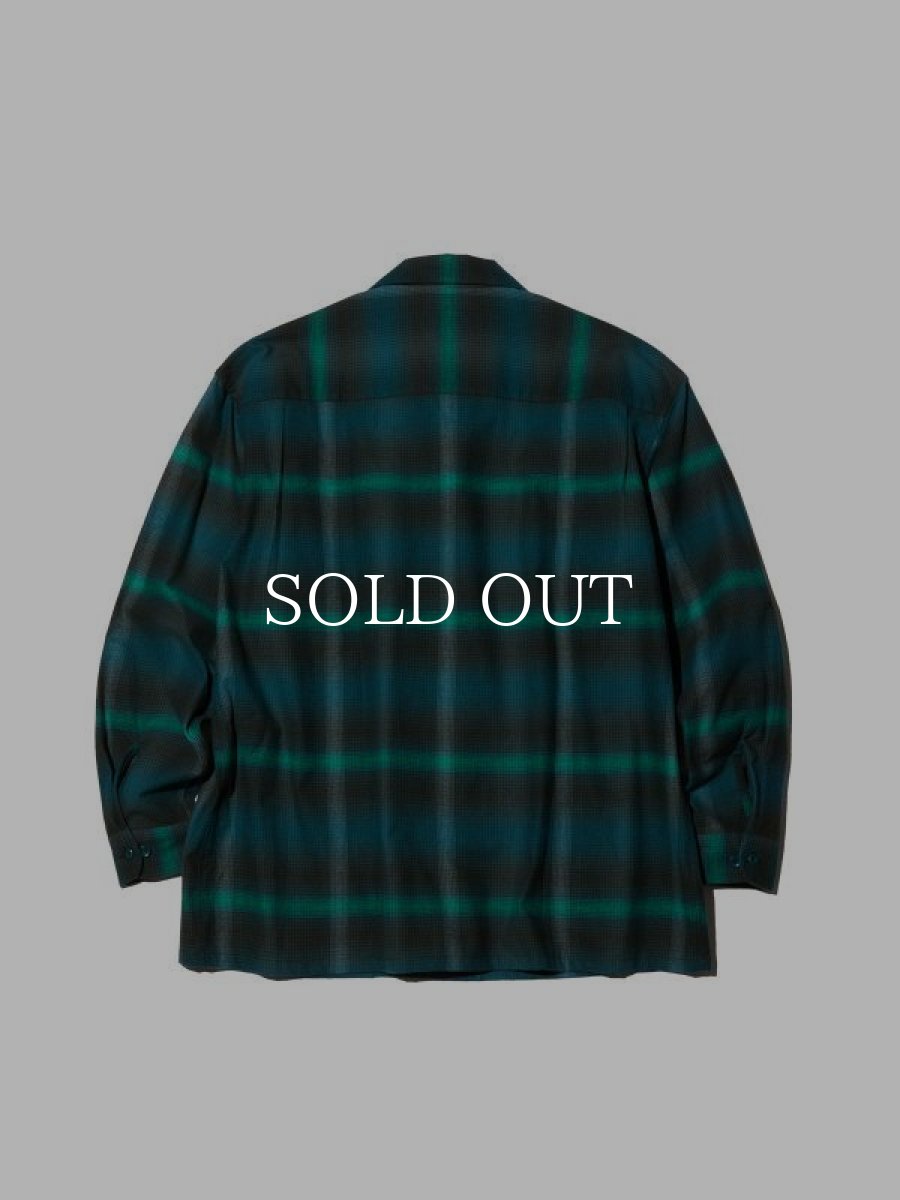 画像2: RADIALL  BOULEVARD - OPEN COLLARED SHIRT L/S (Bottle Green) (2)