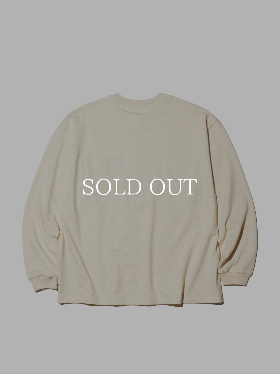 画像2: RADIALL  HOTBOX - CREW NECK T-SHIRT L/S (Oatmeal) (2)