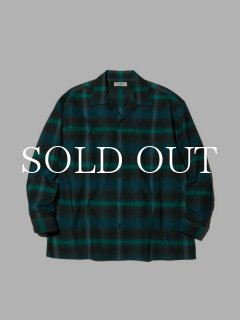 RADIALL BOULEVARD - OPEN COLLARED SHIRT L/S (Navy) RAD-23AW-SH001